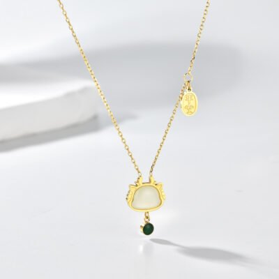 Gold beaded stainless steel pendant necklace for wholesale jewelry brands