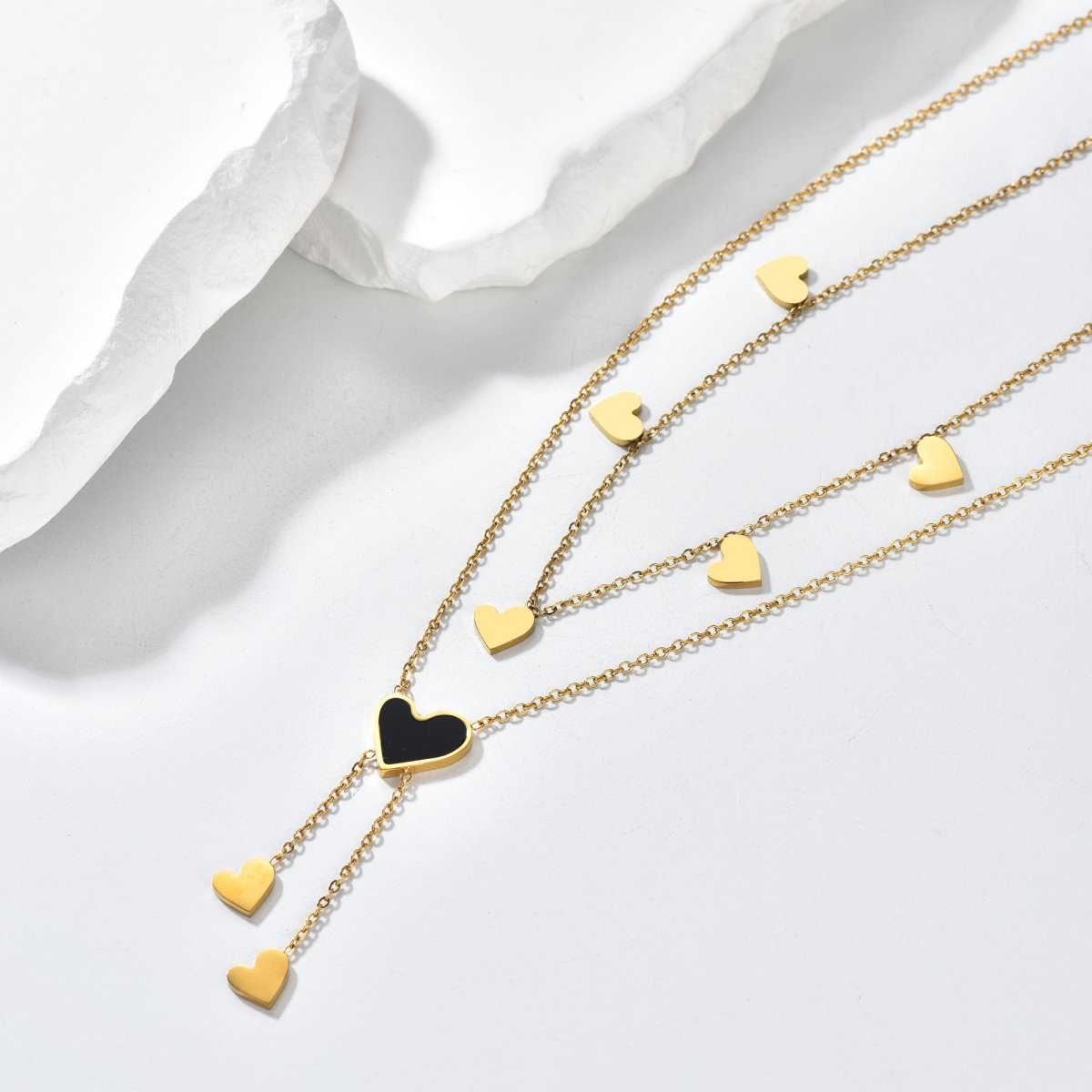Gold Plated Heart Necklace - Image 2