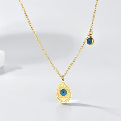 Gold beaded stainless steel necklace for wholesale jewelry brands