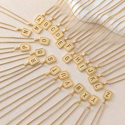 Stainless steel initial necklace for wholesale jewelry brands