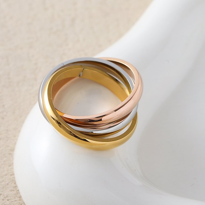 Wholesale stainless steel rings with custom plating colors