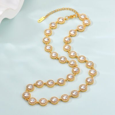 Gold plated stainless steel necklace for custom jewelry