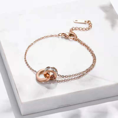 Minimalist stainless steel knot bracelet