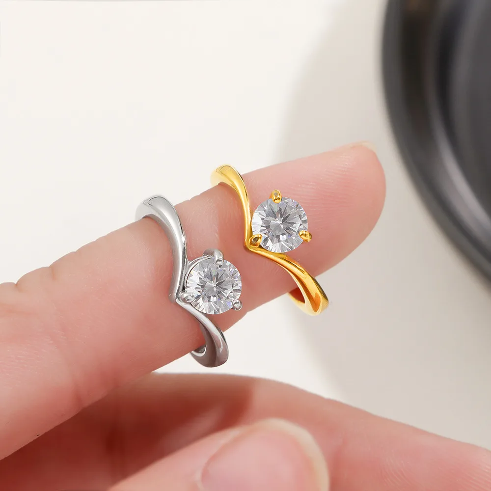 Solitaire Crystal Ring - Image 2