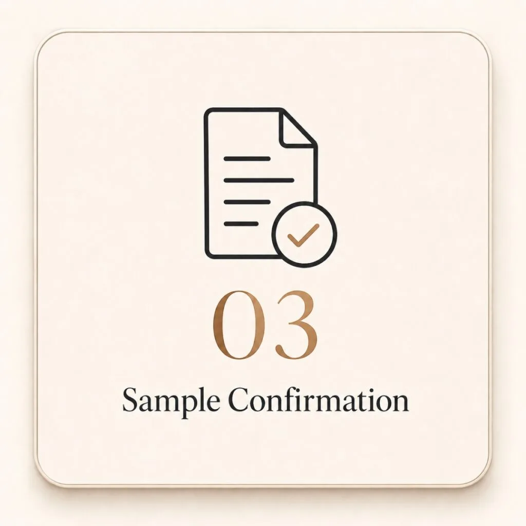 Sample confirmation process for custom stainless steel jewelry production