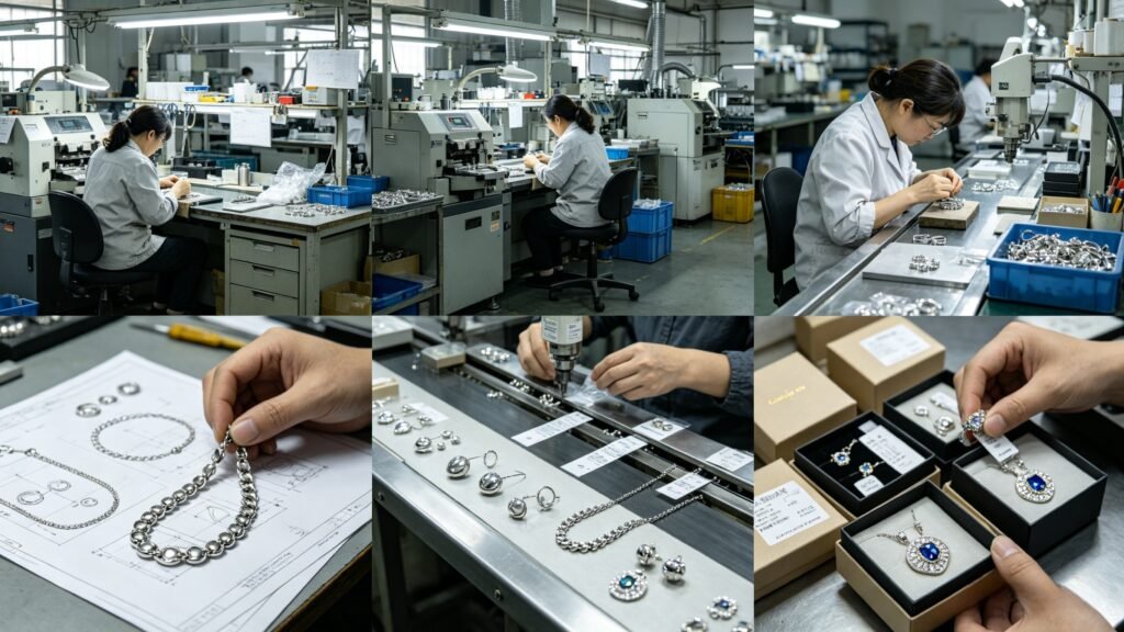 Stainless steel jewelry manufacturing workshop