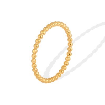 Gold and silver stainless steel stackable ring set