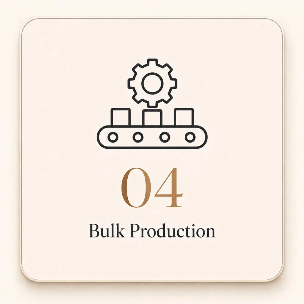 Bulk production process for stainless steel jewelry manufacturing