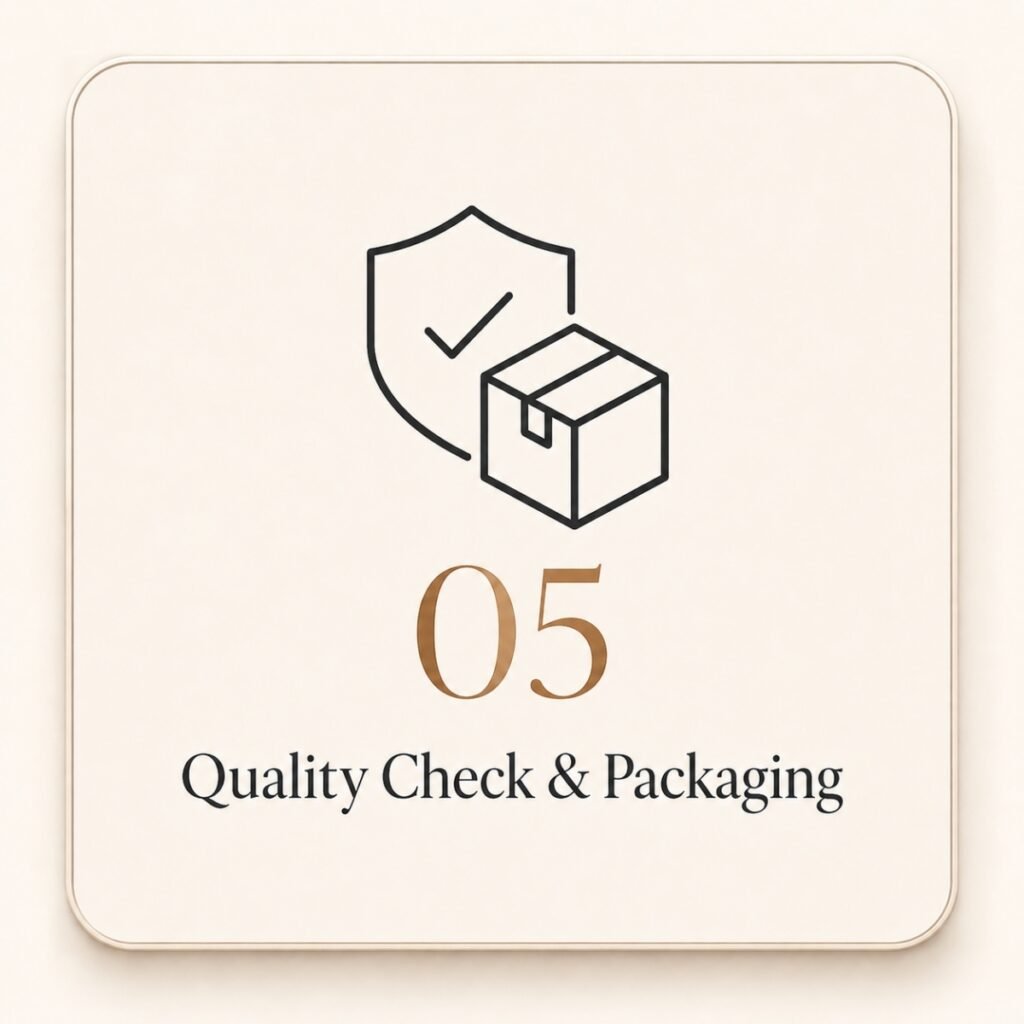 Quality check and packaging for custom stainless steel jewelry orders