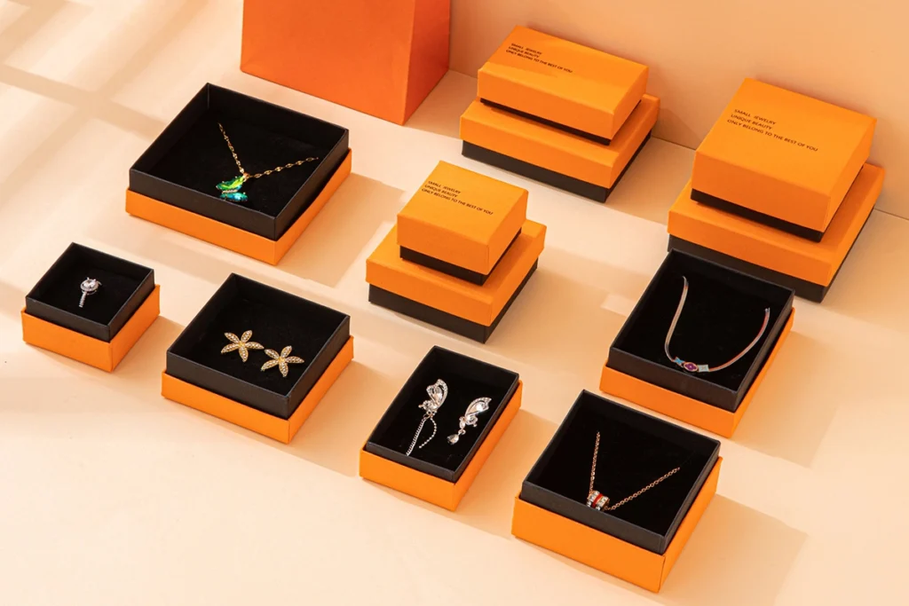 Private label stainless steel jewelry packaging with custom jewelry boxes