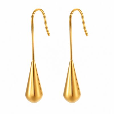Gold Teardrop Dangle Earrings