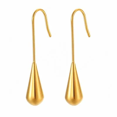 Gold Teardrop Dangle Earrings