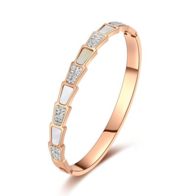 Rose Gold Shell Bangle