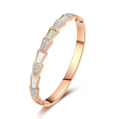 Rose Gold Shell Bangle
