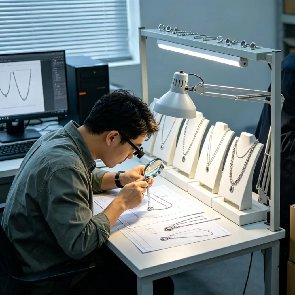 Stainless Steel Jewelry Sampling Process
