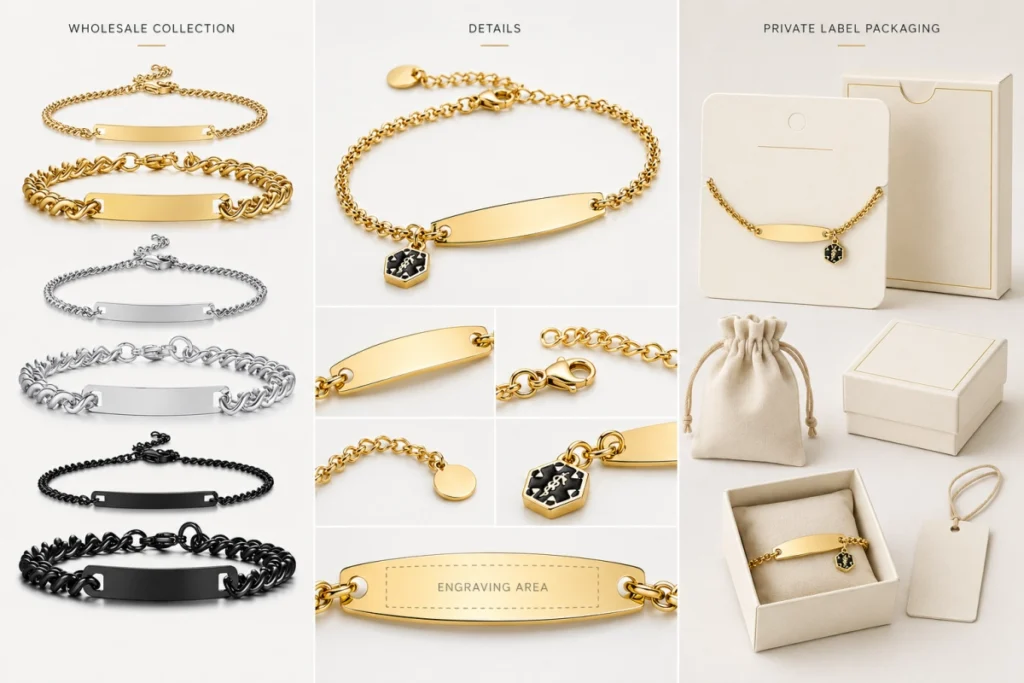 Custom stainless steel bracelets for jewelry brands and private label projects