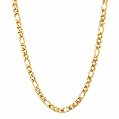 Stainless steel Figaro chain necklace in gold color