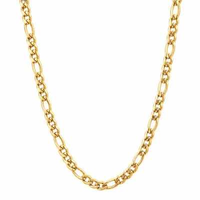 Stainless steel Figaro chain necklace in gold color